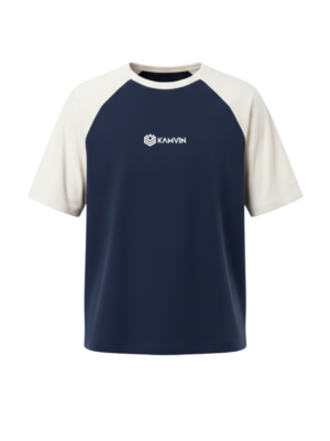 Men’s Oversized Raglan Embroidered T-Shirt – Sporty Minimal Street Style