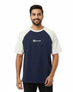 Men’s Oversized Raglan Embroidered T-Shirt – Sporty Minimal Street Style