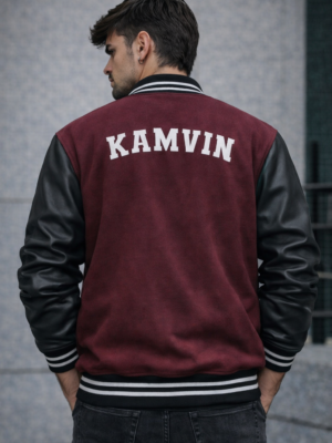 Back view of model w