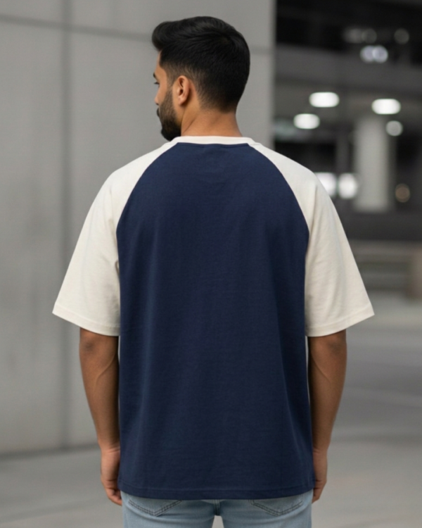 Men’s Oversized Printed Raglan T-Shirt – Casual Graphic Streetwear Tee