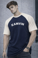 Men’s Oversized Printed Raglan T-Shirt – Casual Graphic Streetwear Tee